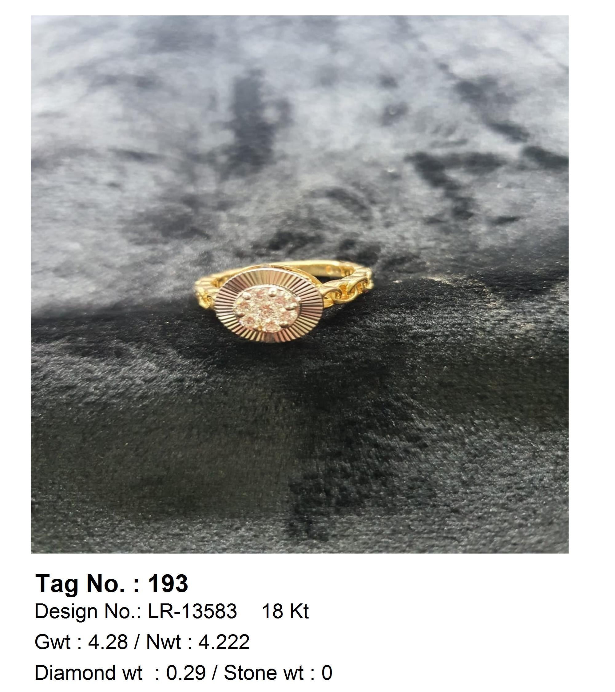 0.29 CTW 18 K Yellow Gold Women S Fashion Ring