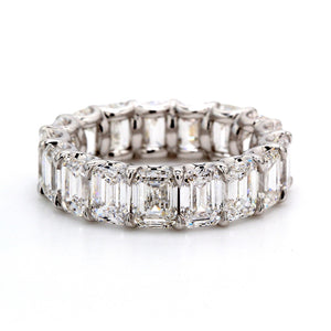 8.71 CTW Emerald Platinum Eternity Wedding Band