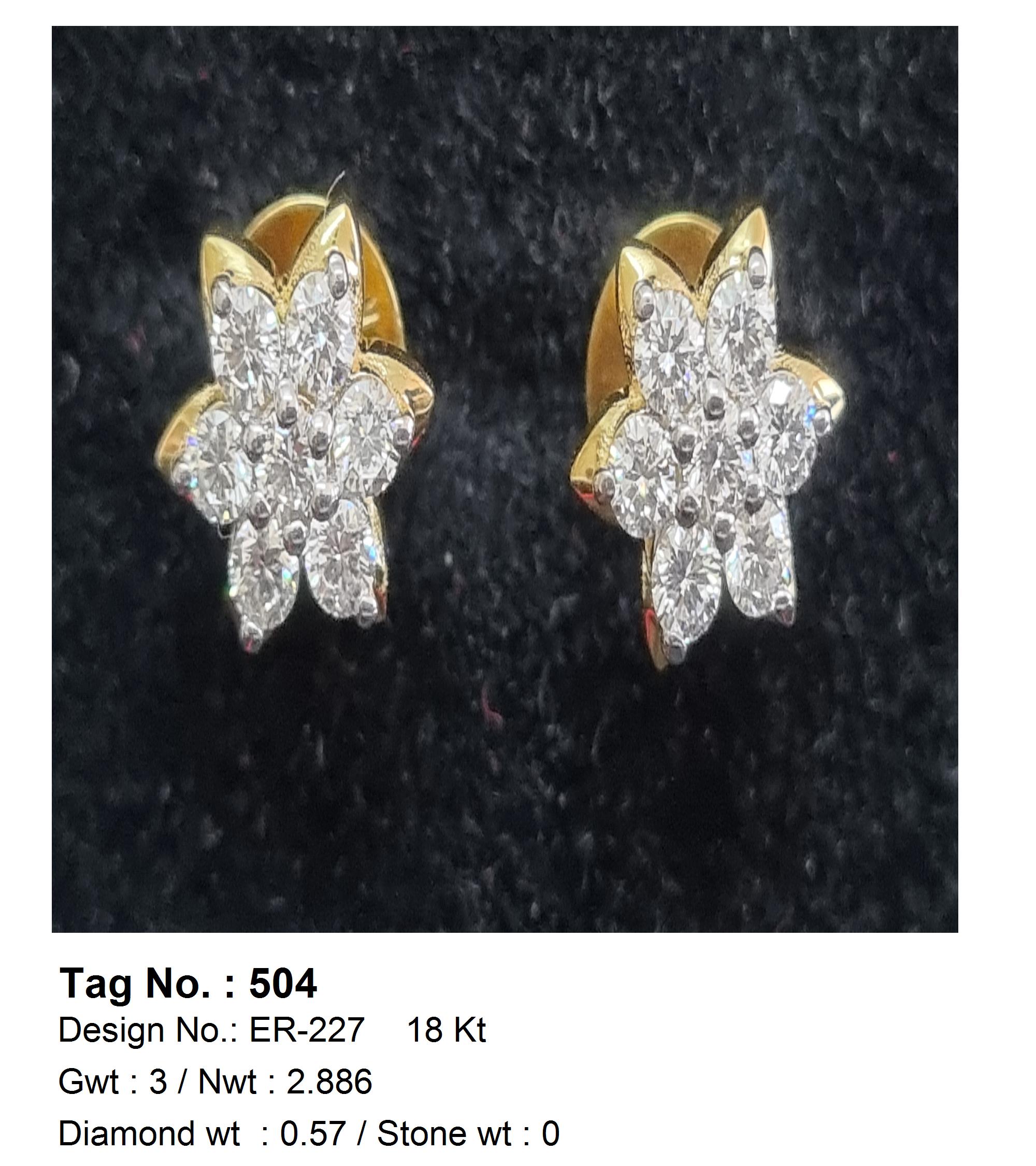 0.57 CTW 18 K Yellow Gold (Other) Earrings