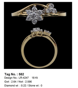 0.22 CTW 18 K Yellow Gold (Other) Engagement Ring
