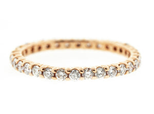 1.48 CTW Round 14 K Yellow Gold Eternity Wedding Band