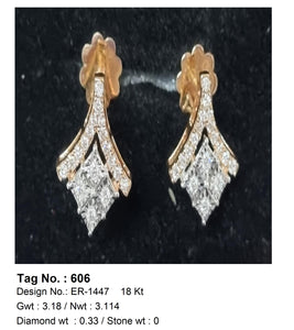 0.33 CTW 18 K Rose Gold Earring Studs