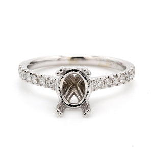 0.26 CTW Round 14 K White Gold Halo Engagement Ring