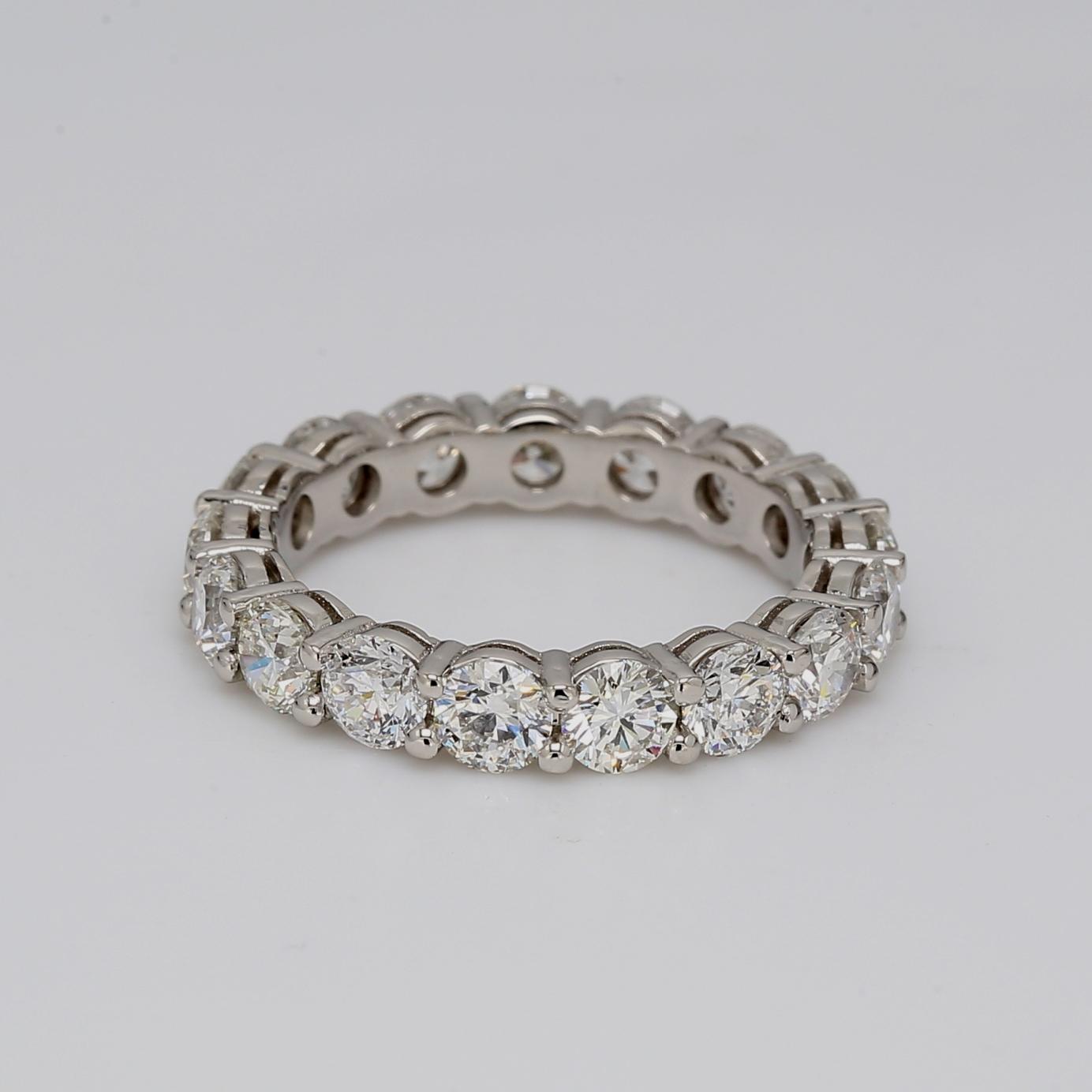 3.15 CTW Round Platinum Eternity Wedding Band