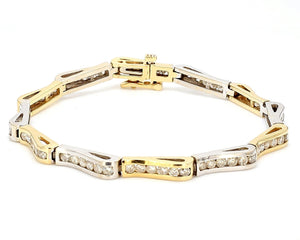 2.50 CTW Round Mix Metal (Other) Bracelet