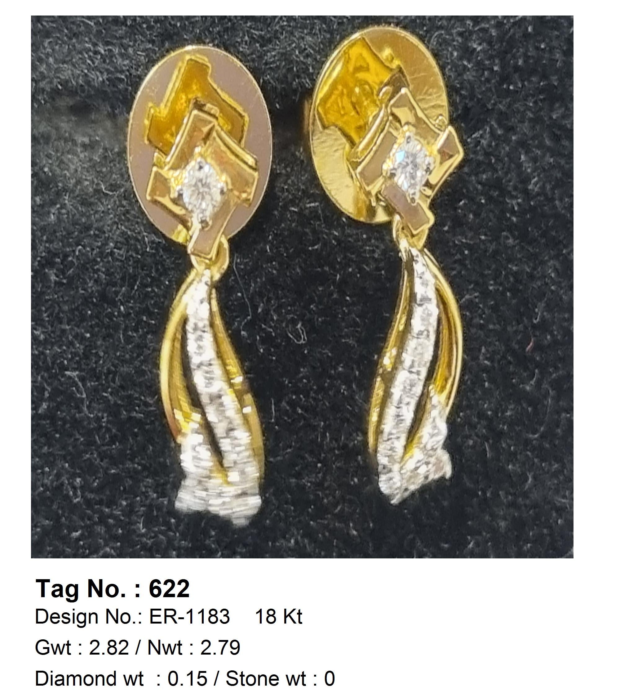 0.15 CTW 18 K Yellow Gold (Other) Earrings