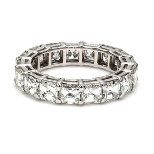 5.69 CTW Asscher Platinum Eternity Wedding Band