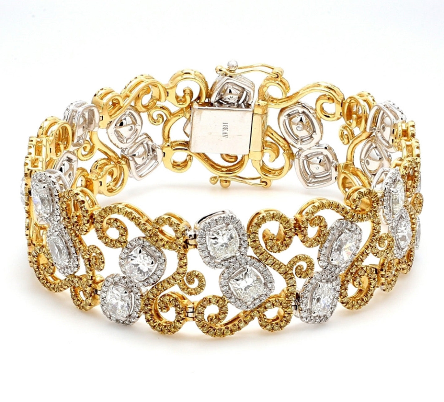 13.71 CTW Cushion Mix Metal (Other) Bracelet