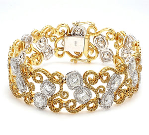 13.71 CTW Cushion Mix Metal (Other) Bracelet