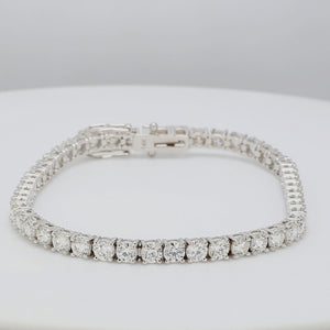 8.63 CTW Round 14 K White Gold Tennis Bracelet