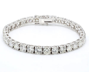 9.30 CTW Round 14 K White Gold Tennis Bracelet