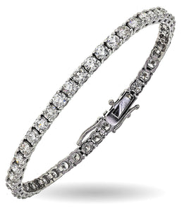 3.41 CTW Round 14 K White Gold Tennis Bracelet