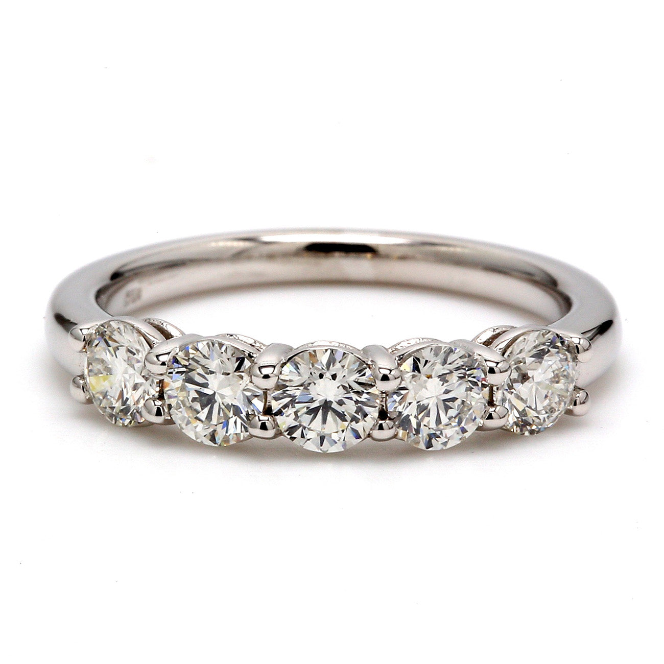 0.79 CTW Round 14 K White Gold Diamond Wedding Band