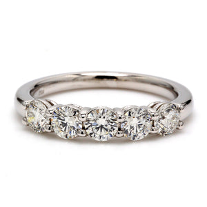 0.79 CTW Round 14 K White Gold Diamond Wedding Band