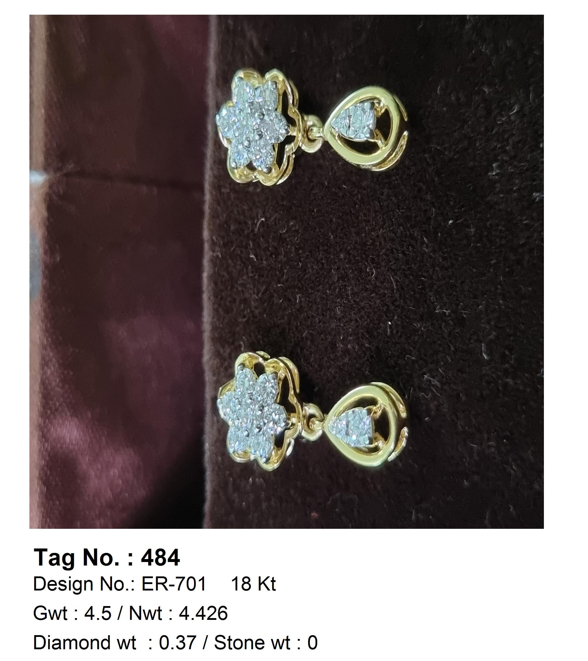 0.37 CTW 18 K Yellow Gold (Other) Earrings