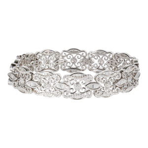 4.58 CTW 18 K White Gold (Other) Bracelet