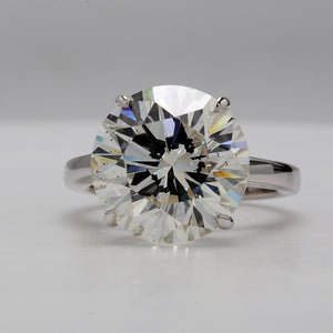 10.01 CTW Round 18 K White Gold Solitaire Engagement Ring