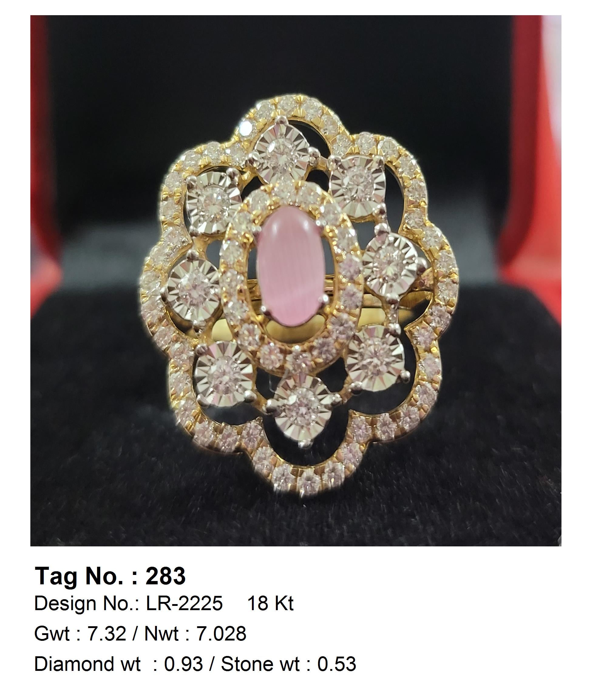 0.93 CTW 18 K Yellow Gold Women S Fashion Ring