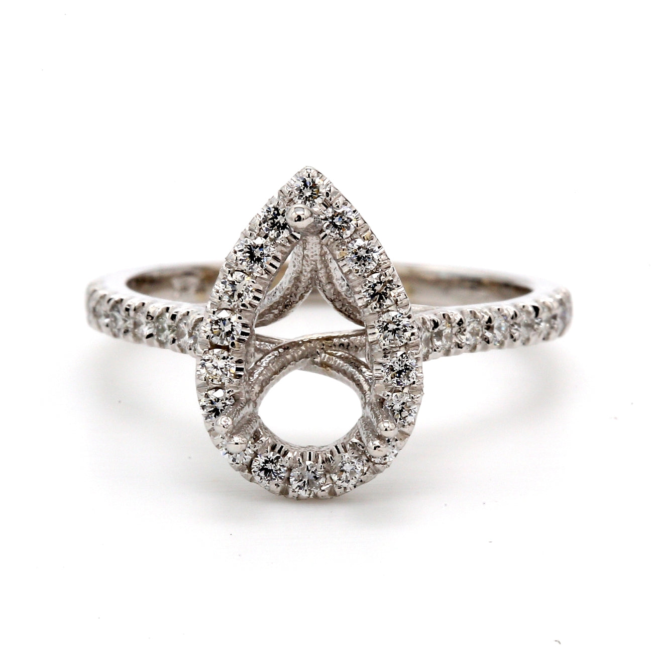 0.41 CTW Round 14 K White Gold Halo Engagement Ring