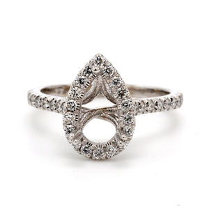 0.41 CTW Round 14 K White Gold Halo Engagement Ring