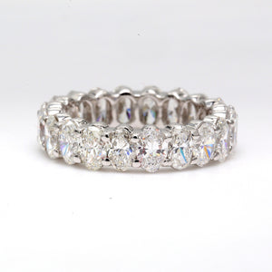 4.64 CTW Oval 14 K White Gold Eternity Wedding Band