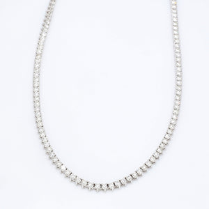 6.06 CTW Round 14 K White Gold Tennis Necklace