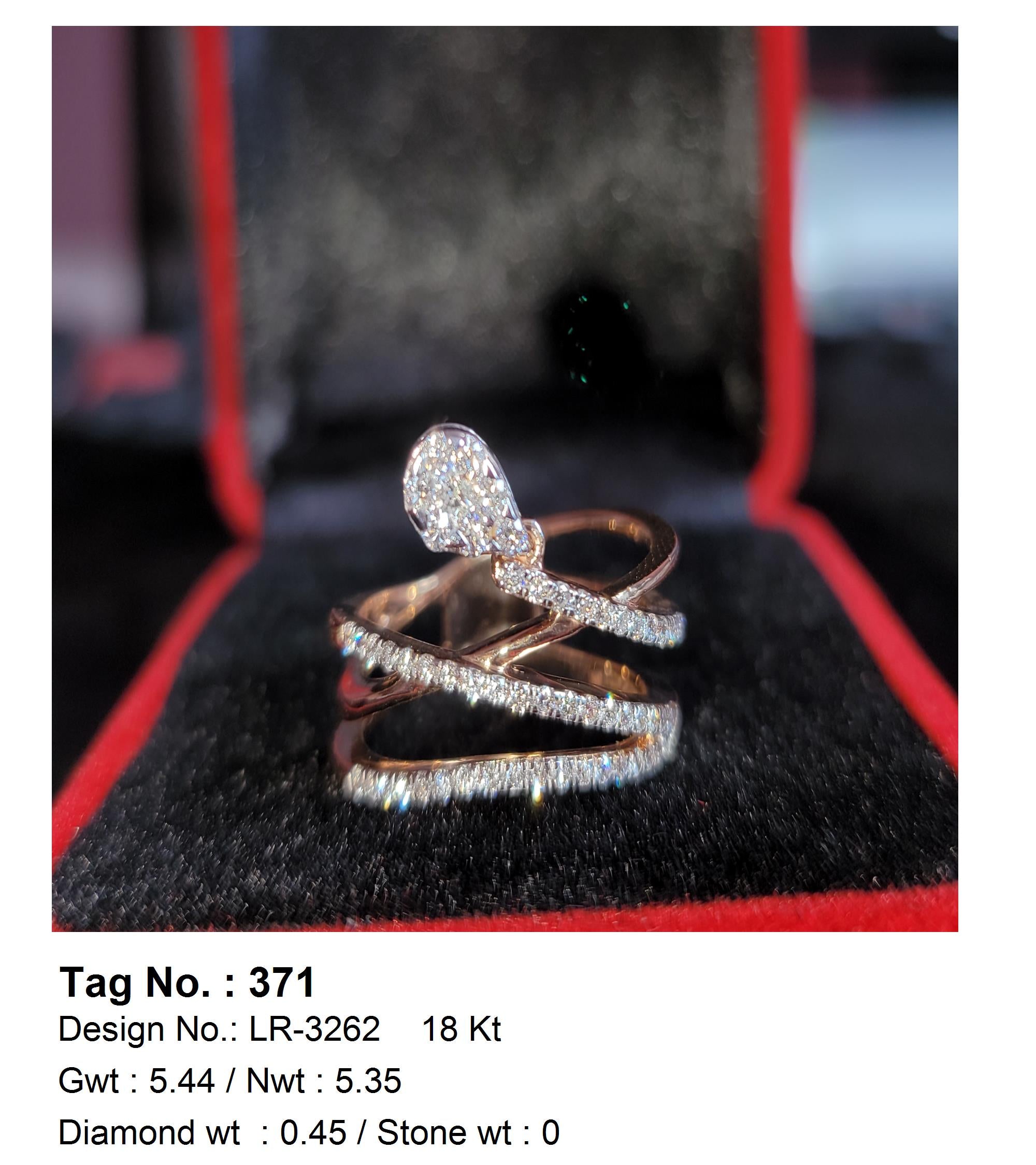 0.45 CTW 18 K Yellow Gold Women S Fashion Ring