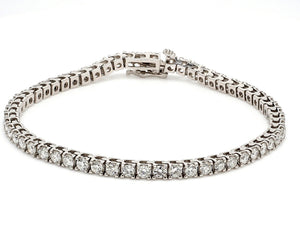 4.44 CTW Round Platinum Tennis Bracelet