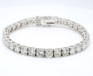 17.11 CTW Round 18 K White Gold Tennis Bracelet