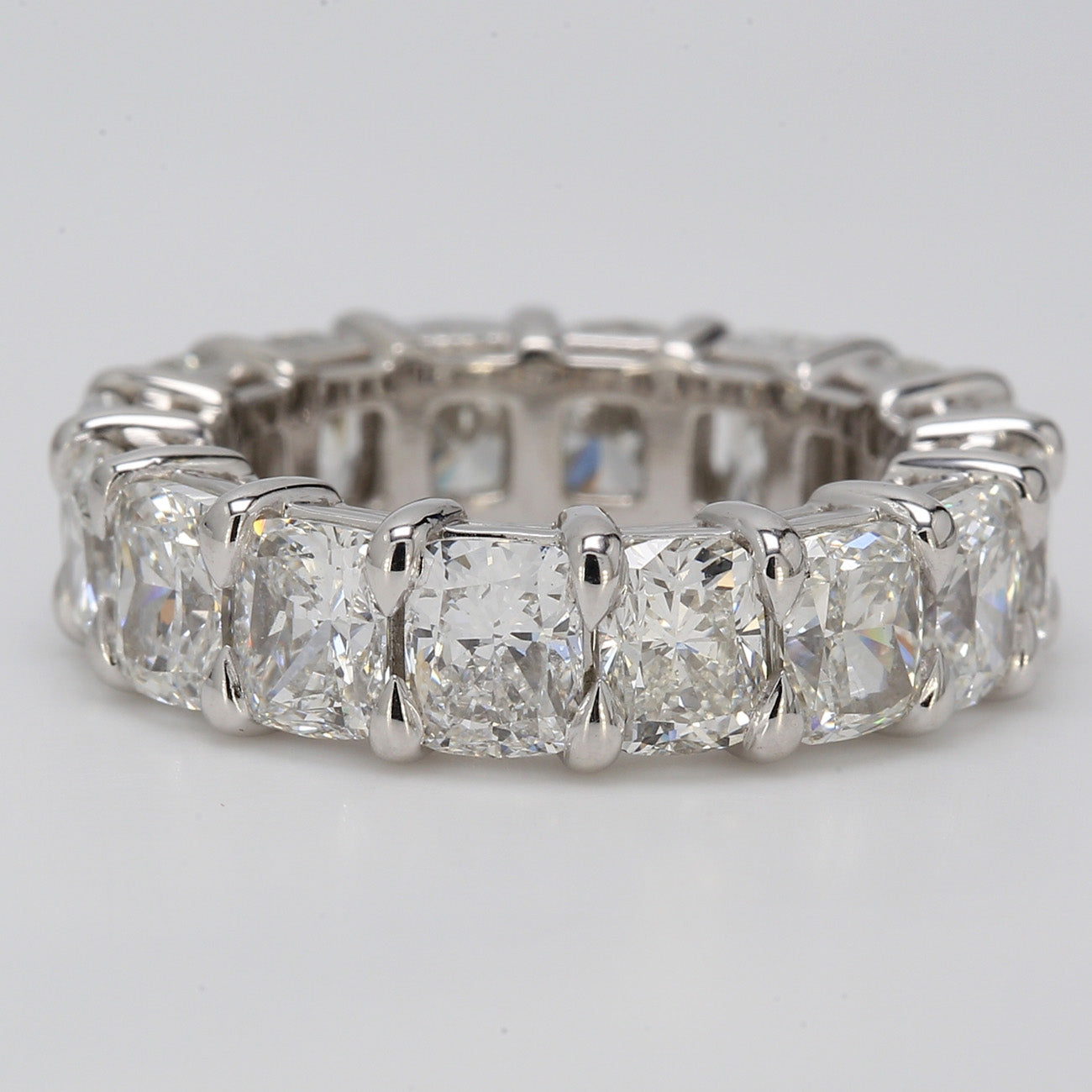 8.00 CTW Cushion Platinum Eternity Wedding Band