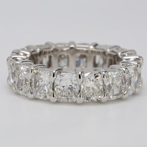 8.00 CTW Cushion Platinum Eternity Wedding Band