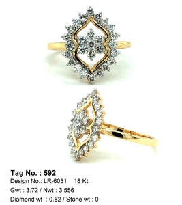 0.82 CTW 18 K Yellow Gold (Other) Engagement Ring