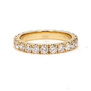 1.50 CTW Round 14 K Yellow Gold Eternity Wedding Band