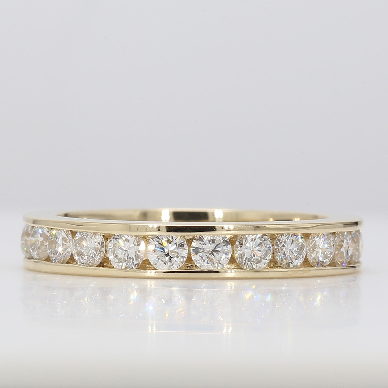 1.69 CTW Round 14 K Yellow Gold Eternity Wedding Band