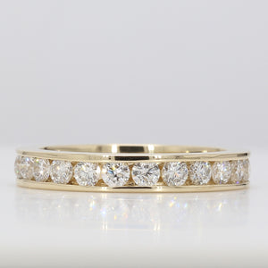 1.69 CTW Round 14 K Yellow Gold Eternity Wedding Band