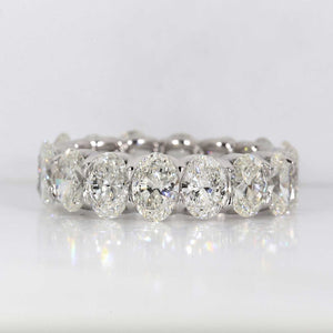 6.55 CTW Oval Platinum Eternity Wedding Band