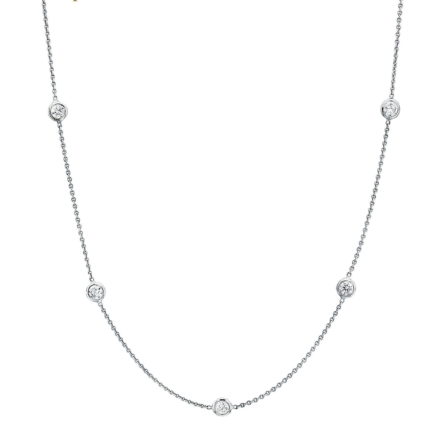 2.65 CTW Round 14 K White Gold (Other) Necklace