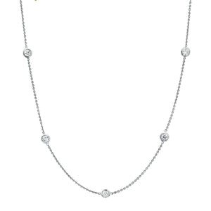 2.65 CTW Round 14 K White Gold (Other) Necklace