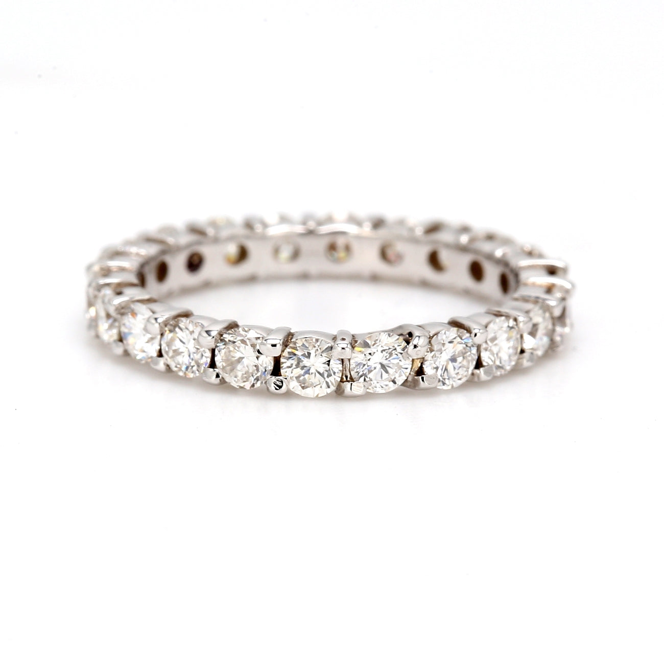 1.52 CTW Round 14 K White Gold Eternity Wedding Band