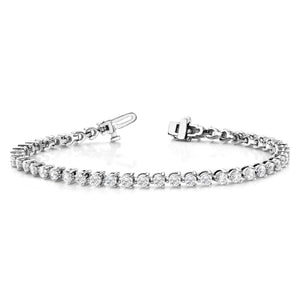 7.47 CTW Round 14 K White Gold Tennis Bracelet