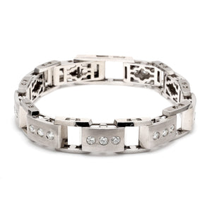 2.82 CTW Round 14 K White Gold (Other) Bracelet