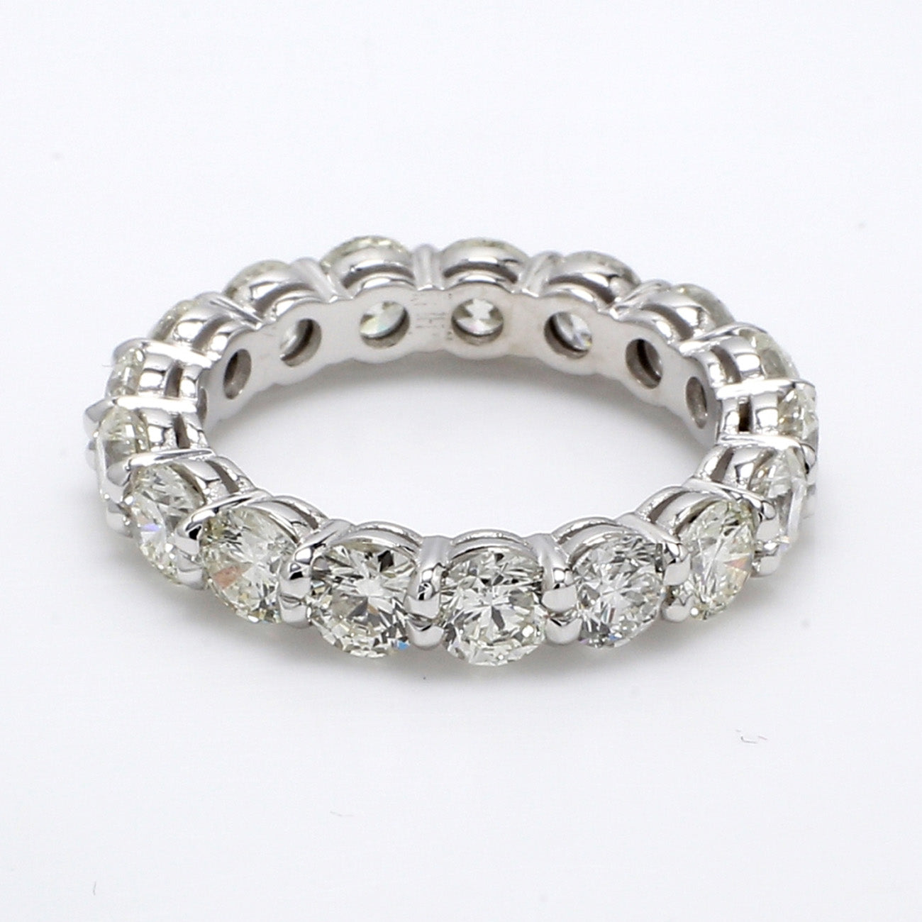 4.33 CTW Round 14 K White Gold Eternity Wedding Band