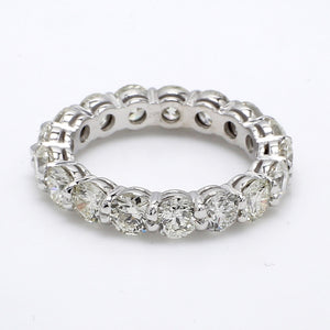 4.33 CTW Round 14 K White Gold Eternity Wedding Band