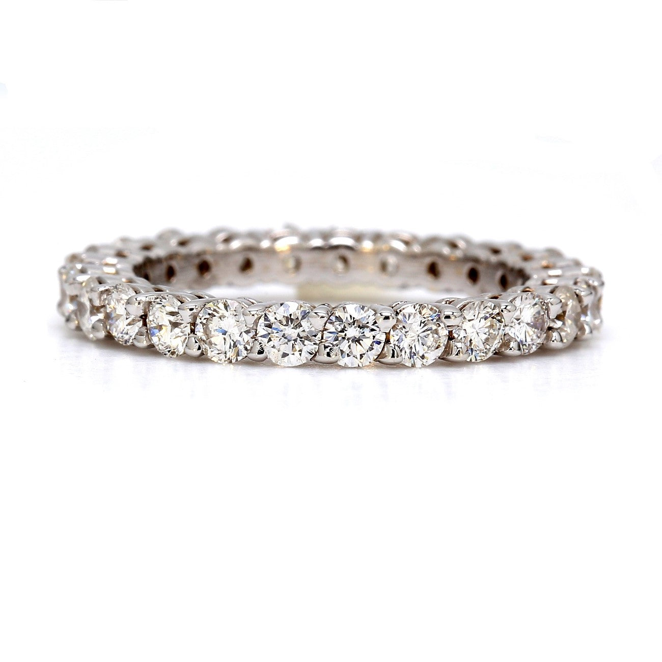 1.60 CTW Round 14 K White Gold Eternity Wedding Band