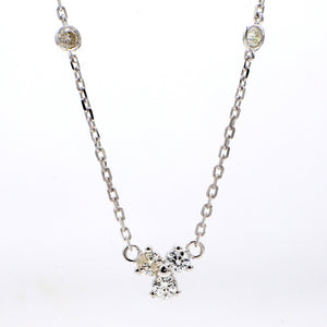 0.64 CTW Round 14 K White Gold (Other) Necklace