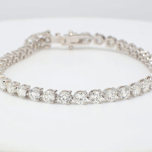 8.94 CTW Round 14 K White Gold Tennis Bracelet