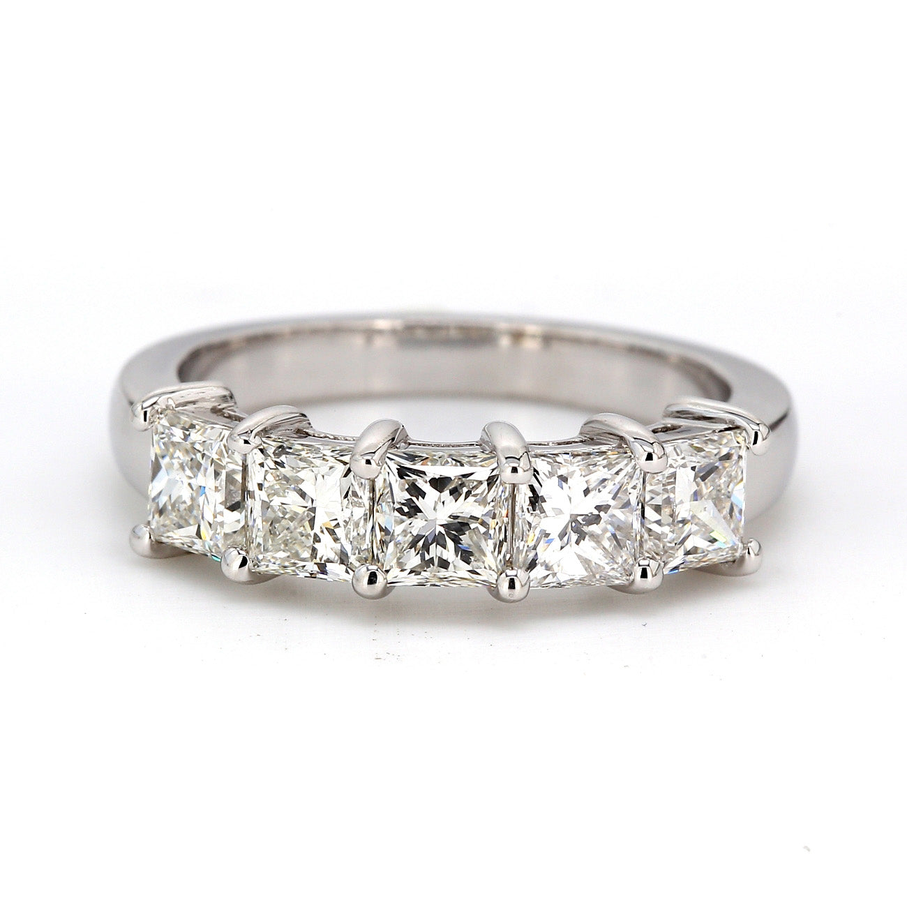 2.06 CTW Princess Platinum Diamond Wedding Band