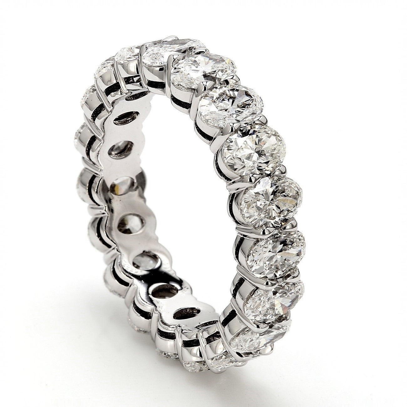 3.80 CTW Oval Platinum Eternity Wedding Band