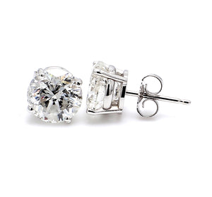 1.42 CTW Round 14 K White Gold Earring Studs