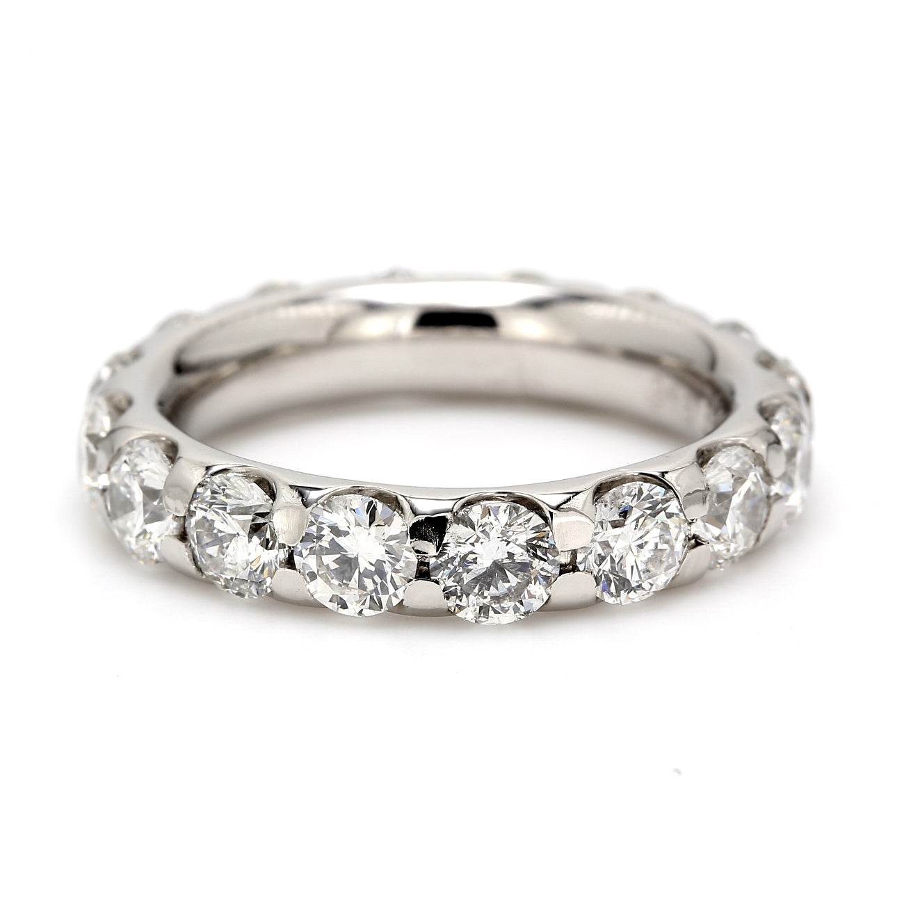 4.12 CTW Round Platinum Eternity Wedding Band